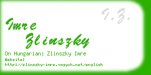 imre zlinszky business card